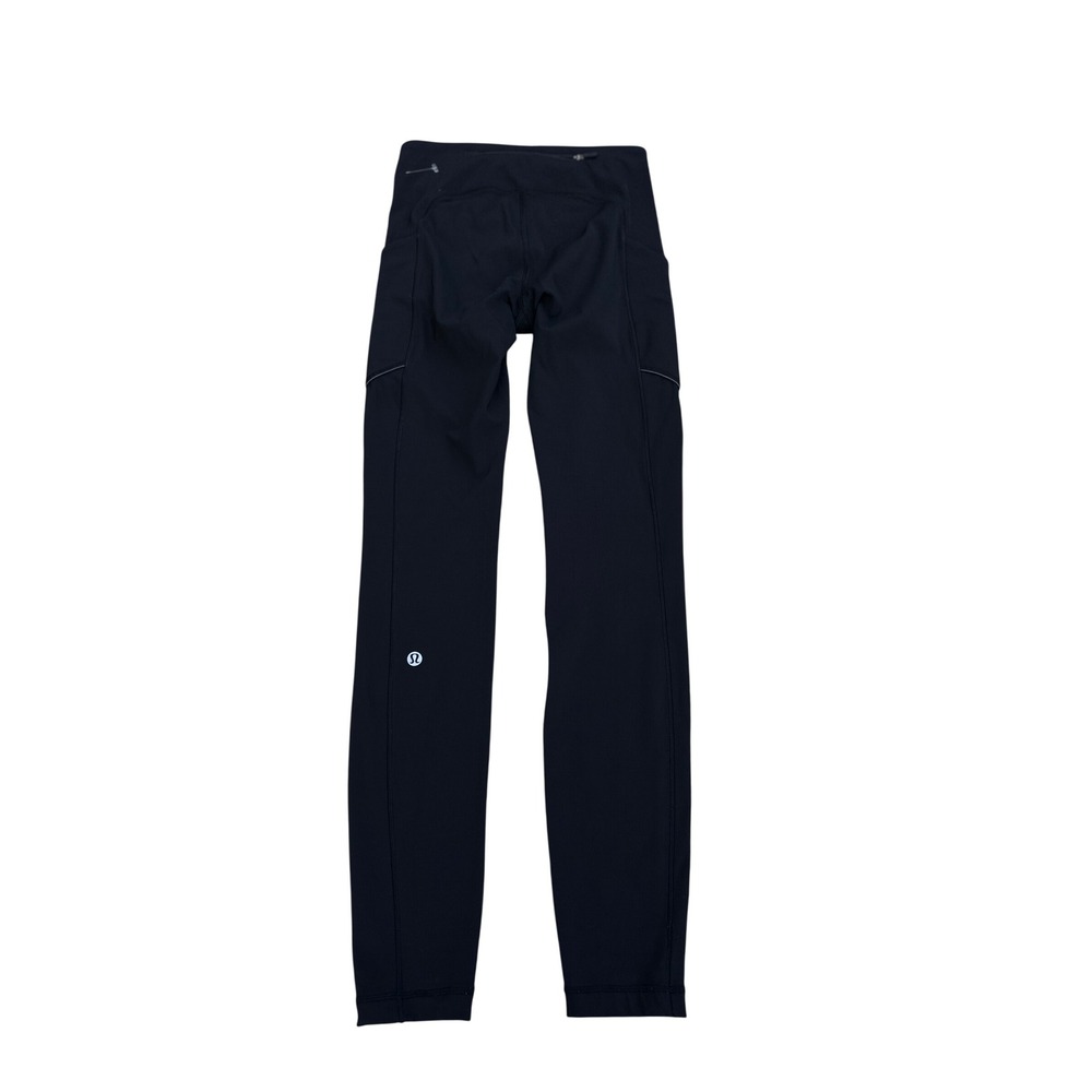 Lululemon Speed Up Tight 28 Black Running Leggings Pockets Sz 2 W5BEWS - Picture 2 of 10